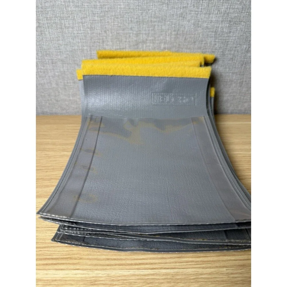 Lot of 15 VELCRO Brand Heavy Duty Modular Pocket Holders Grey Clear Yellow 10x7